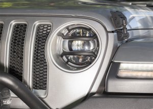 Jeep Gladiator Headlight Guards - Rugged Ridge - Elite - Black - `20-`22